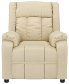 vidaXL Πολυθρόνα Ανακλινόμενη Κρεμ Υφασμάτινη