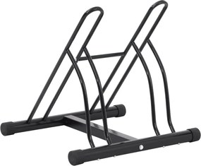 vidaXL Βάση Ποδηλάτου για 2 Ποδήλατα Επιδαπέδιο Χάλυβας