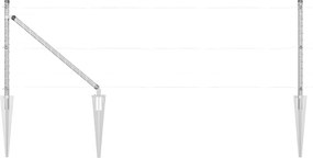 vidaXL Στύλος Περιφράξεων 26 pcs Γκρι 3,2 x 3,2 x 165 εκ