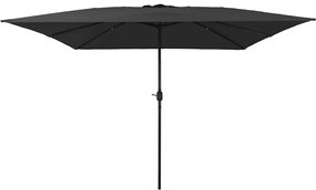 vidaXL Τετράγωνο Κήπο Παράσολα 295 x 245 εκ, Ανθρακί