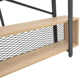 Βιβλιοθήκη Fifer oak - μαύρο 120x28x185 εκ. 120x28x185 εκ.