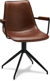 Isabel Dining Chair with Armrests Light Brown
