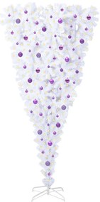 vidaXL Τεχνητό Χριστουγεννιάτικο Δέντρο Λευκό 240 cm PVC και Χάλυβας