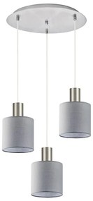 Φωτιστικό Οροφής Adept Tube 77-8425 35x35x300cm 3xE27 60W Nickel-Grey Homelighting