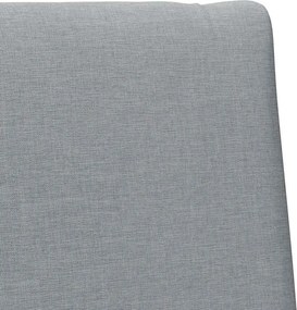 vidaXL Ταπετσαρισμένο κεφαλάρι Ανοιχτό γκρι 100 cm