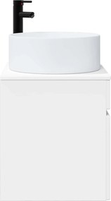 vidaXL Επιτοίχιος νιπτήρας βανίλιας Λευκό 49 x 44,5 x 65,5 εκ