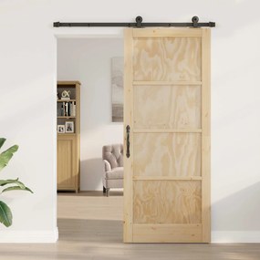 vidaXL Συρόμενη Πόρτα ORKDAL 86 x 211 cm Επεξεργασμένο Ξύλο Φυσικό