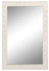 Τοίχο καθρέφτη Home ESPRIT Λευκό Φυσικό Ινδός 94 x 3 x 140 cm 120 x 3 x 76 cm