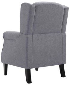 vidaXL Πολυθρόνα Σκούρο Γκρι Υφασμάτινη