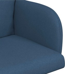 vidaXL Καρέκλες φαγητού 2 pcs Ύφασμα Μπλε 60 x 56 x 96 εκ