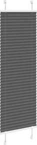 vidaXL Πλισέ περσίδα Μαύρο 40x100 cm Πλάτος υφάσματος 39,4 cm