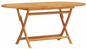 vidaXL Σέτ φαγητού για κήπο Πτυσσόμενος 7 pcs Καφέ Μασίφ ξύλο ακακίας