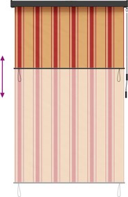 vidaXL Ρόλερ Πολύχρωμο 80 x 250 cm Ύφασμα και Αλουμίνιο