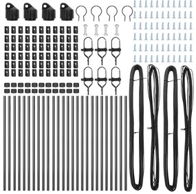 vidaXL Στύλος Περιφράξεων 26 pcs Γκρι 3.2 x 3.2 x 100 εκ Ατσάλι