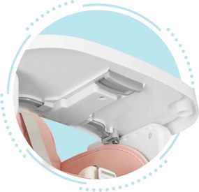 3-in-1 foldable children's feeding chair ECOTOYS pink