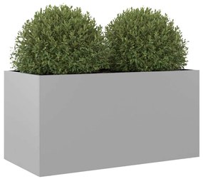 vidaXL Ζαρντινιέρα Ασημί 62x30x29 εκ. από Γαλβανισμένο Χάλυβα