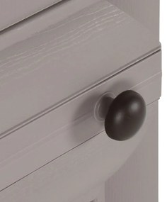 vidaXL Πλαστικό Ντουλάπι Γκρι 40 x 43 x 125 εκ. με Σχέδιο Ξύλου