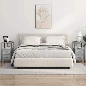 vidaXL Κομοδίνο Γκρι sonoma 30 x 48 x 61 εκ Επεξεργασμένο ξύλο