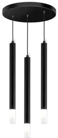Κρεμαστό Φωτιστικό Οροφής 100-01224-07 Luma-100-01224-07-BLACK-Μαύρο 100-01224-07-BLACK