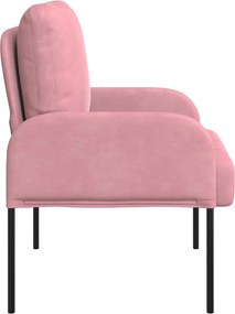 vidaXL Καναπέδες με μαξιλάρι 55cm Ροζ Κόντρα πλακέ