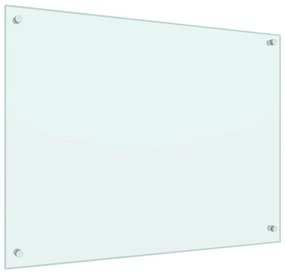 vidaXL Πλάτη Κουζίνας Λευκή 80 x 60 εκ. από Ψημένο Γυαλί