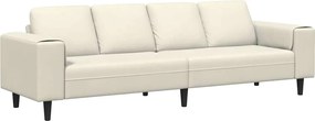 vidaXL Καναπές σαλονιού Κρεμ 250 x 77 x 76 εκ.
