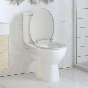 vidaXL Κάλυμμα Λεκάνης με Μηχανισμό Soft Close Οβάλ Λευκό