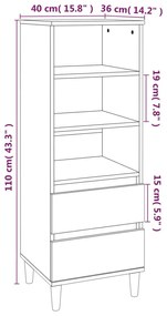 ΝΤΟΥΛΑΠΙ ΛΕΥΚΟ 40 X 36 X 110 ΕΚ. ΑΠΟ ΕΠΕΞΕΡΓΑΣΜΕΝΟ ΞΥΛΟ 821236