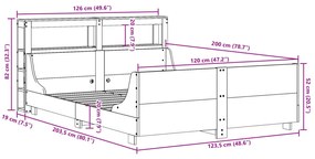 ΣΚΕΛΕΤΟΣ ΚΡΕΒ. ΧΩΡΙΣ ΣΤΡΩΜΑ ΚΑΦΕ ΚΕΡΙΟΥ 120X200 ΕΚ ΜΑΣΙΦ ΠΕΥΚΟ 3306464