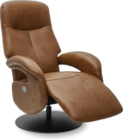 Bull Electric Recliner Brown Full Leather
