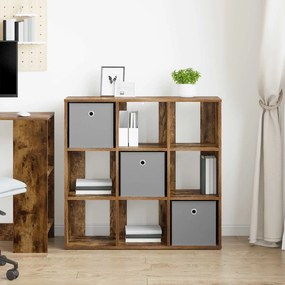 vidaXL Πλαϊνό γραφείο Καπνιστό Δρύς 88,5 x 29 x 84,5 εκ.
