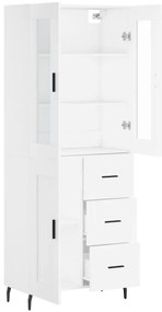 vidaXL Ντουλάπι Λευκό 69,5x34x180 εκ. από Επεξεργασμένο Ξύλο