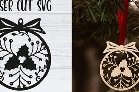 Σετ των 3 Intra απο ξύλο plywood 3mm-4mm πάχος Χριστουγεννιάτικο Στολίδι | Δίασταση 8x8 cm INTRAFABR-37985615