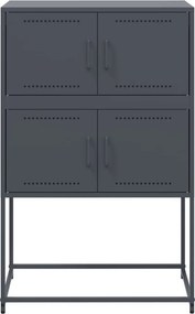 vidaXL Μπουφές Ανθρακί 68,5x38,5x107 εκ. από Ατσάλι