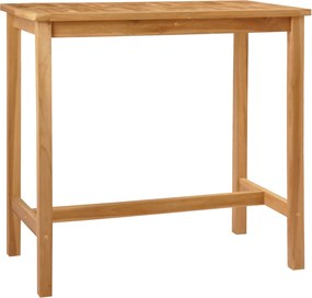vidaXL Τραπέζι μπαρ Φυσικό 110 x 60 x 105 cm Στερεό Τίκ