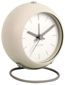 Ρολόι Επιτραπέζιο - Ξυπνητήρι Nirvana Globe KA5857WG 9,5x6x10cm Warm Grey Karlsson Μέταλλο