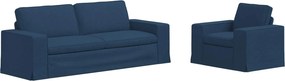 vidaXL Σετ Καναπέ 2 pcs Μπλε 222 x 80 x 82 εκ ύφασμα