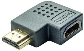 Powertech αντάπτορας HDMI CAB-H037, γωνιακός, 90° right, μαύρος