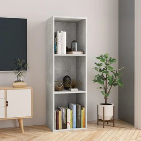 vidaXL Βιβλιοθήκη/Έπιπλο TV Γκρι Σκυροδέματος 36x30x114 εκ Επεξ. Ξύλο