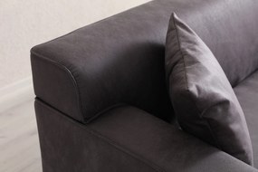3-Seat Sofa New Petra 3 - Anthracite Anthracite