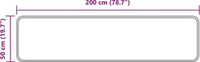 vidaXL Χαλί Runner MARSA Γκρι 50 x 200 εκ. Πολυέστερ και PVC