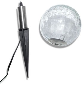 vidaXL Φωτιστικά Ηλιακά Μπάλα LED 3 τεμ. με Στηρίγματα &amp; Ηλιακό Πάνελ