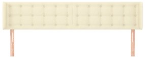 vidaXL Κεφαλάρι με Πτερύγια Κρεμ 203x16x78/88 εκ. Συνθετικό Δέρμα