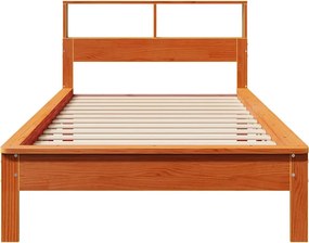 vidaXL Κρεβάτι Βιβλιοθήκη Χωρίς Στρώμα 75x190 εκ Μασίφ Ξύλο Πεύκου