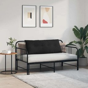 vidaXL Μαξιλάρι Πλάτης Μαύρο 120 x 50 cm Ύφασμα Μικροΐνας