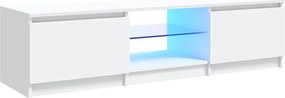 vidaXL Έπιπλο Τηλεόρασης με LED Λευκό 140x40x36 εκ.