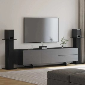 vidaXL Βάσεις Ηχείων 2 pcs Μαύρη δρυς 30 x 30 x 80 cm
