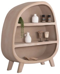 SHELVES RACK SERIES SANTORINI  MDF IN BROWN 120x38x133Hcm.