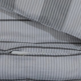 Σετ Παπλωματοθήκη vidaXL Γκρι 155x220 εκ. Βαμβακερό