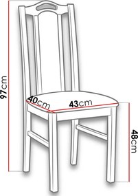 Καρέκλα Bossi IX - kerasi - gkri - 43.00Χ40.00Χ97.00cm